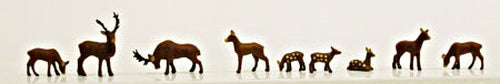 Model Power 1348 N Scale Deer Painted Plastic Figures (Pack of 9)