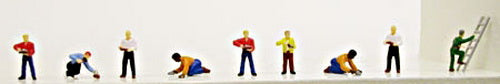 Model Power 1368 N Scale Masons & Bricklayers Figures (Set of 9)