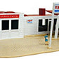 Model Power 2586 N Scale Exxon Gas Company Built Up Lighted W/2 Plastic Figures