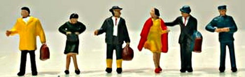 Model Power 5707 HO Station People Figures (Set of 6)
