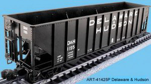 Aristo-Craft 41425 D&H 3-Bay 100 Ton Hopper - Metal Wheels