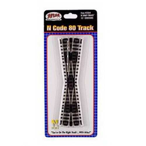 Atlas 2564 N Code 80 Nickel Silver 15° Crossing Track