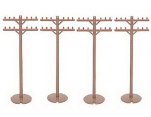 Bachmann 42102 HO Scale Telephone Poles (Pack of 12)