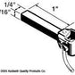 Kadee 820 #1-Scale Straight Centerset Shank Couplers with Body Mount Gearboxes