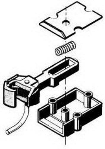 Kadee 930 G Straight Centerset Shank Coupler & Body Mount Gear Box (Rust)