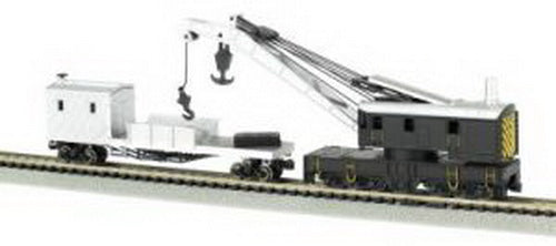 Bachmann 46698 N Painted & Unlettered 250-Ton Operating Crane & Boom Car