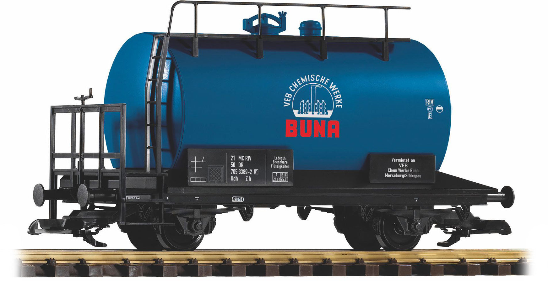 Piko 37956 G DR IV BUNA 2-Axle Tank Car with Brake Platform