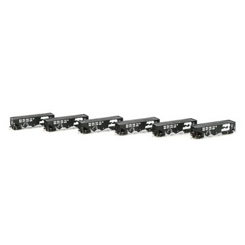 Athearn 76381 HO Scale Burlington Northern 40' 3-Bay Hopper w/Load #1 (Set of 6) NIB