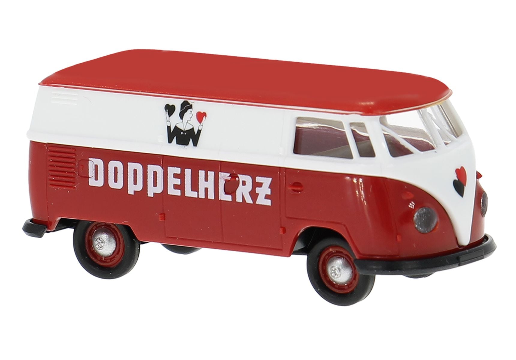 Brekina Automodelle 32307 HO Doppelherz '60-'63 Volkswagen T1b Kasten Cargo Van