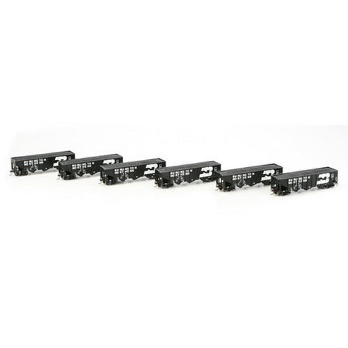 Athearn 76382 HO Scale Burlington Northern 40' 3-Bay Hopper w/Load #2 (Set of 6) NIB