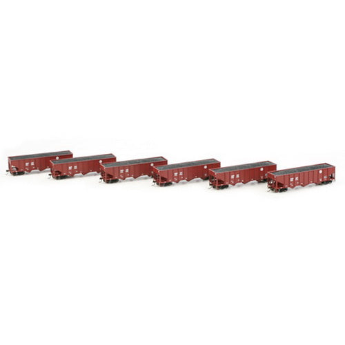 Athearn 76384 HO Scale Burlington Northern Santa Fe 40' Hopper w/Load (Set of 6)