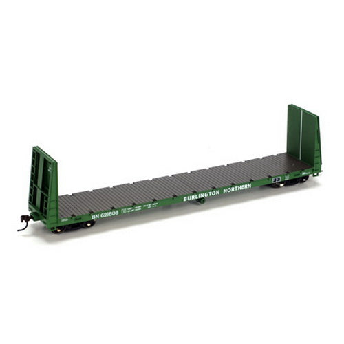 Athearn 88113 HO Scale Burlington Northern 60' Bulkhead Flatcar #621608