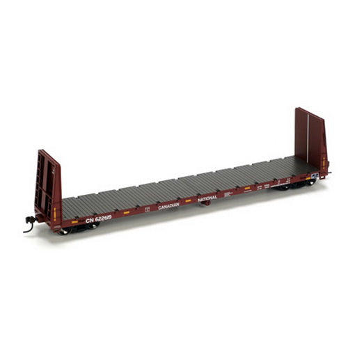 Athearn 88115 HO Scale CN 60' Bulkhead Flatcar #1