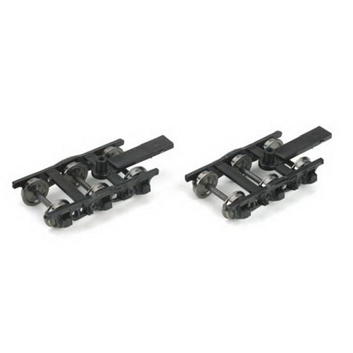 Athearn 90413 HO Scale Black 6 Wheel Passenger Truck (Pack of 2)