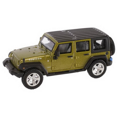 Atlas 99087082 HO Scale 2007 Green / Black Jeep Wrangler Unlimited 4 Door