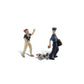 Woodland Scenics A2560 G Polly's Postal Pursuit Figures (Set of 3)