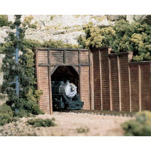 Woodland Scenics C1254 HO Scale Timber Single Track Tunnel Portal