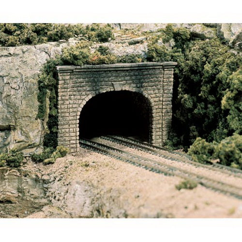 Woodland Scenics C1257 HO Scale Cut Stone Double Tunnel Portal