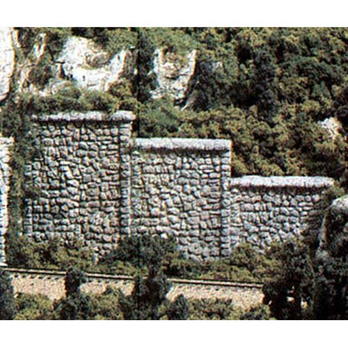 Woodland Scenics C1261 HO Scale Random Stone Retaining Walls (Pack of 3)