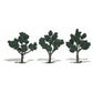 Woodland Scenics TR1511 4" - 5" Dark Green Realistic Trees (Pack of 3)