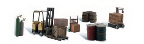 Woodland Scenics A1934 HO Scenic Accents Loading Dock Details (Set of 6)
