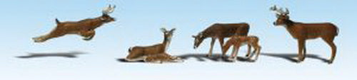 Woodland Scenics A1884 HO Scale Scenic Accents Deer Figures (Set of 6)
