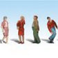 Woodland Scenics A1913 HO Walking People Scenic Accents Figures (Set of 6)