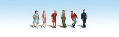 Woodland Scenics A1913 HO Walking People Scenic Accents Figures (Set of 6)
