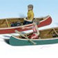 Woodland Scenics A1918 HO Scale Scenic Accents Canoers & Canoe Set