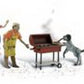 Woodland Scenics A1929 HO Scale Family Backyard Barbeque Figures (Set of 9)