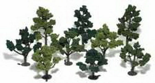 Woodland Scenics TR1102 3" - 5" Assorted Green Realistic Tree Kits (Pack of 14)