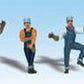 Woodland Scenics A1866 HO Scenic Accents Locomotive Engineer Figures (Set of 6)