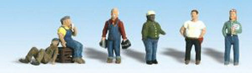 Woodland Scenics A1867 HO Scenic Accents Factory Worker Figures (Set of 7)