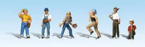 Woodland Scenics A1870 HO Scenic Accents Baseball Players II Figures (Set of 6)