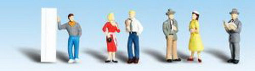 Woodland Scenics A1821 HO Scenic Accents Pedestrian People Figures (Set of 6)