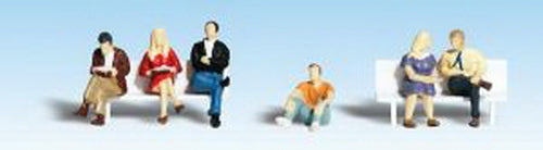 Woodland Scenics A1829 HO People Sitting Figures (Set of 6)