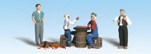 Woodland Scenics A1848 HO Scale Checker Player Figures & Accessories (Set of 8)