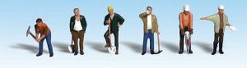 Woodland Scenics A1850 HO Scenic Accents Road Crew People Figures 6pk