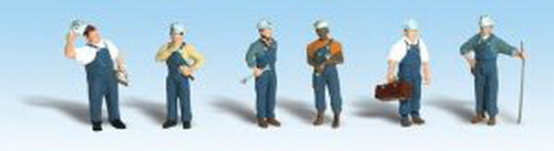 Woodland Scenics A1859 HO Scenic Accents Train Mechanic Figures (Set of 6)