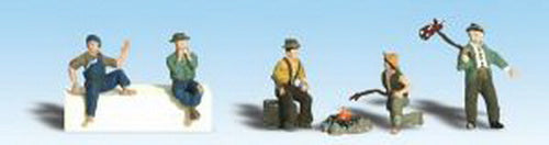 Woodland Scenics A1860 HO Scenic Accents Hobos People Figures (Set of 7)