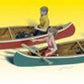 Woodland Scenics A2200 N Scenic Accents Canoes & Canoer Figures (Set of 8)