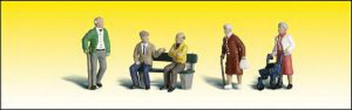 Woodland Scenics A2201 N Scale Scenic Accents Senior Citizen Figures (Set of 6)