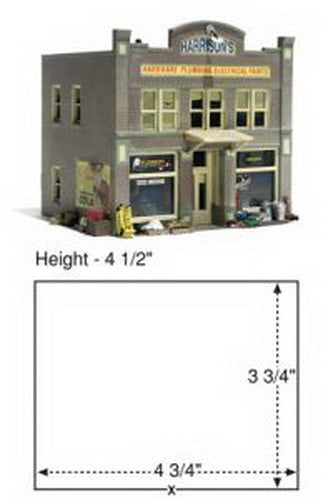 Woodland Scenics BR5022 HO Built-&-Ready Harrison's Hardware Building