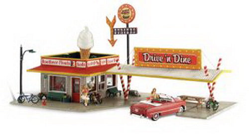 Woodland Scenics BR5029 HO Built-&-Ready Drive 'n Dine Building W/Details&Lights