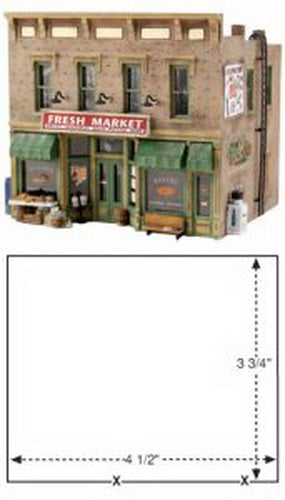 Woodland Scenics PF5180 HO Fresh Market Pre-Fab Building Kit