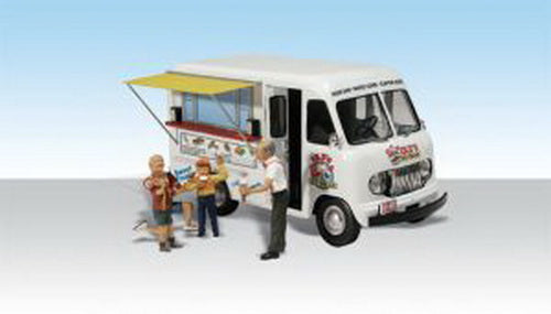 Woodland Scenics AS5338 N Scale AutoScenes Ike''s Ice Cream Truck (Pack of 4)