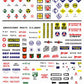 Woodland Scenics DT560 HO Crate Labels & Warning Signs Dry Transfer Decals