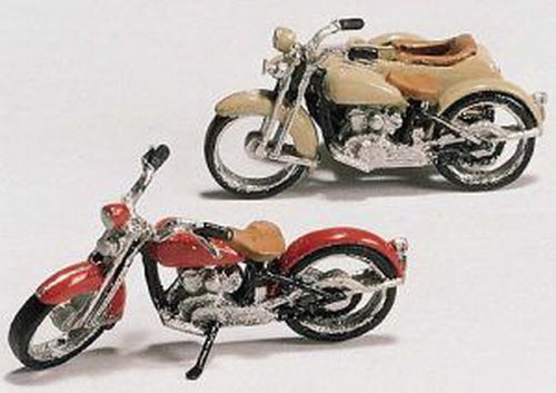 Woodland Scenics D228 HO Scenic Details Motorcycles and Sidecar Kit