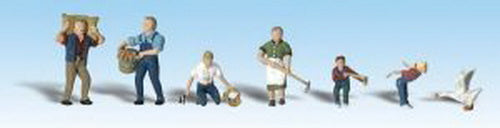 Woodland Scenics A1857 HO Farm People Figures (Set of 6)