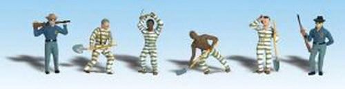 Woodland Scenics A1858 HO Scenic Accents Chain Gang Figures (Set of 6)
